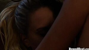 these seductive teen dommes trap slave in lezdom pussy worship fest