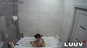 Emily's tattooed amateur reality show flashes tits in private call