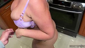 pawg blonde callie brooks gets ripped lingerie kitchen pound by jmac