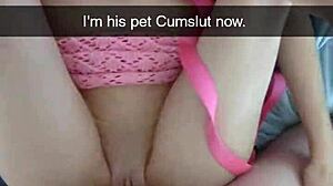 real cheating gf richelle rose turns into total cumslut pet on snapchat