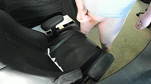 Ginger Teen Explodes Massive Cum Load on Bedroom Chair!