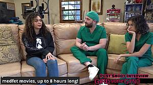 my neighbor mara luv spreads for first gyno exam backstage