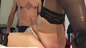 satin lingerie wife spanked rimmed fucked ass to mouth