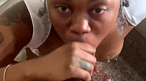ebony super head gags on massive bbc pov