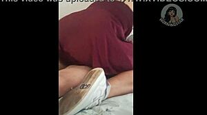 Early Morning Big Ass Prostitute Sits on Monster Cock Sneakers On