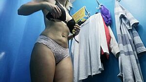 hey check out this russian girl flashing big boobs nipples in dressing room