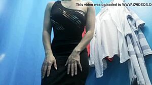 hey check out this russian girl flashing big boobs nipples in dressing room