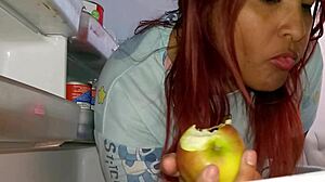 Shocking! Busty Stepmom Fucked While Checking Fridge!