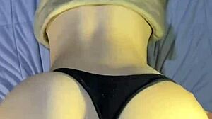 Doggystyle Skinny Blackbelt Girlfriend Spanks Huge Ass Dorm Ride!