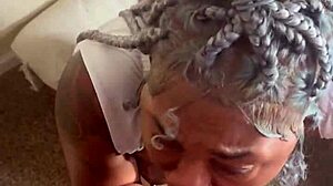 ebony super head gags on massive bbc pov