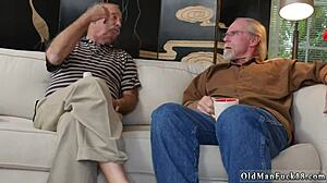 old men piss on teen 18+ before hardcore group bang