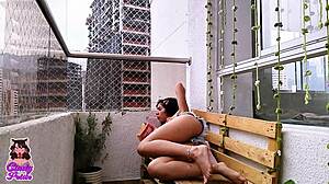 balcony riding turns wild as construction guys yell at us