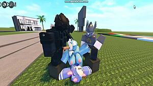 Whoreblox Gangbang Erupts in Creampie Cumshot Frenzy!