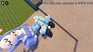 Whoreblox Gangbang Erupts in Creampie Cumshot Frenzy!