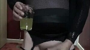 mark wright craves ass piss and cum tasting as bisexual crossdresser