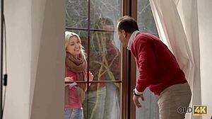 Blonde Teen 18+ Fucks Old Lover Hard