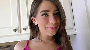 Stepdaddy says I study only after we both cum rough on my tits and ass.