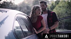 Hey, desperate hitchhiker Kristen Scott, seduce that escaped criminal to save yourself now