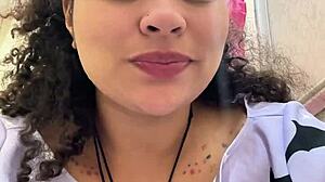 gassy chubby latina bbw farts on toilet while milk intolerant and huge
