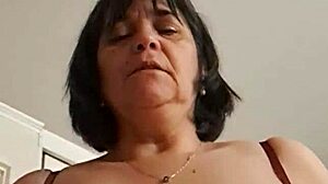 stepmom's curvy chubby body tempts stepson with big natural tits and cucumber playin taboo