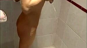 watch this wild latina milf couple's homemade close-up anal cumshot and piss fest