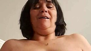 stepmom's curvy chubby body tempts stepson with big natural tits and cucumber playin taboo