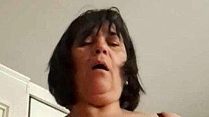 stepmom's curvy chubby body tempts stepson with big natural tits and cucumber playin taboo