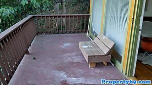 realtor redhead rides cock pov during house viewing
