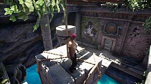 Lara Croft's Holes Stuffed By Animated Huge Dick Statue Gangbang Mystery
