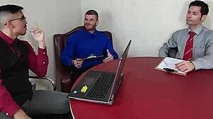 office SLUT takes BBC double penetration 😈🍆💦 crazy orgy!!