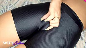 gym latina wife teases trainer with fat ass and tits