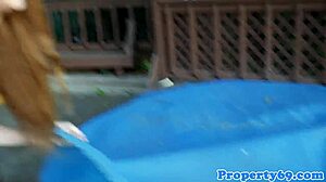 realtor redhead rides cock pov during house viewing