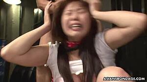 Eri Makino Bound In BDSM Craves Rough Group Spanking And Extreme Toy Penetration