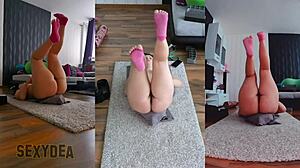 triple cam naked workout fun!!