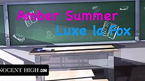 Pigtail Latina Pornstar Licks and Fingers Pussy in Classroom Threesome