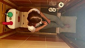 beautiful girl straps on fucks man ass toilet slave homemade bdsm