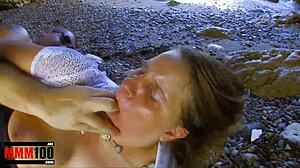 ugly fat beach bitch pounded hard anal outdoor