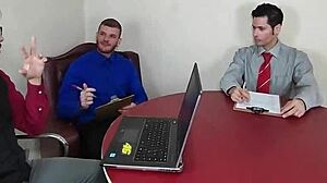 office SLUT takes BBC double penetration 😈🍆💦 crazy orgy!!