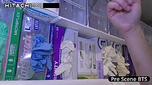 naughty nurse jasmine rose sneaks orgasm on shift