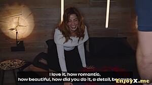 agatha vega's trimmed small tits redhead pussy got licked hard by jaduddy's son in passionate bed fuck