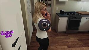 khaterine glasses make her hotter at wild house party sex gameplay