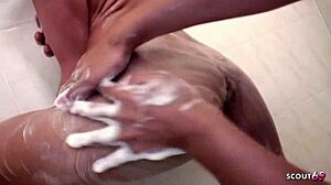 tiny japanese gilf's big saggy tits bounce in uncensored jav bath fuck 😍🛁💦