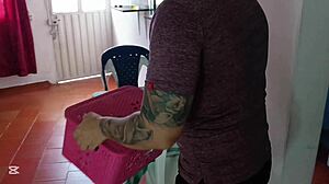 Delivery guy fucks my juicy ass rough cums on it happy