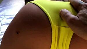 couldn't resist sex toy next to milf stepmom in bed
