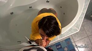 camilla moon gets bathroom pounding and facial cum blast 💦😍
