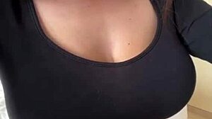 Stepmom's big tits and nipples exposed raw!