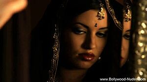 Indian goddess strips teasing her nude brunette body