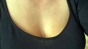 Stepmom's big tits and nipples exposed raw!