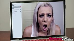 Girlfriend watches boyfriend's big cock hardcore webcam pounding