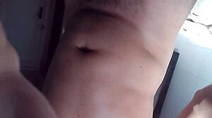 naughty guy jerks off hot in bathroom solo